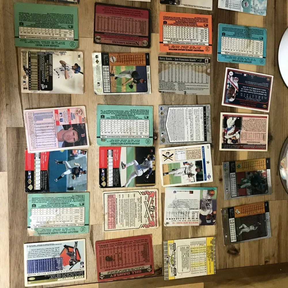 Vintage Baseball Card Lot 35ct Bonds Henderson Ryan Thome Topps Donruss Fleer